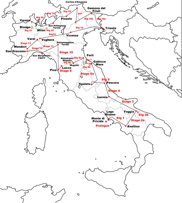 Giro d'Italia 1977 Map