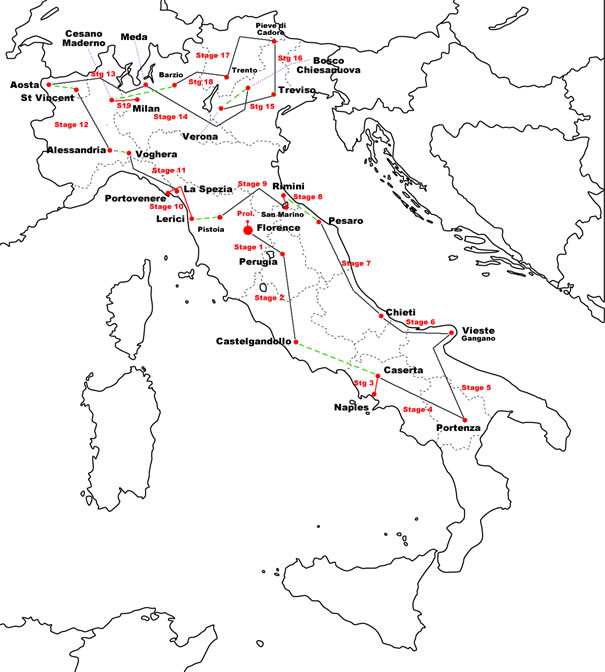 Giro d'Italia 1979 Map