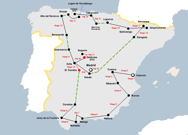 Vuelta a Espana 1996 Map